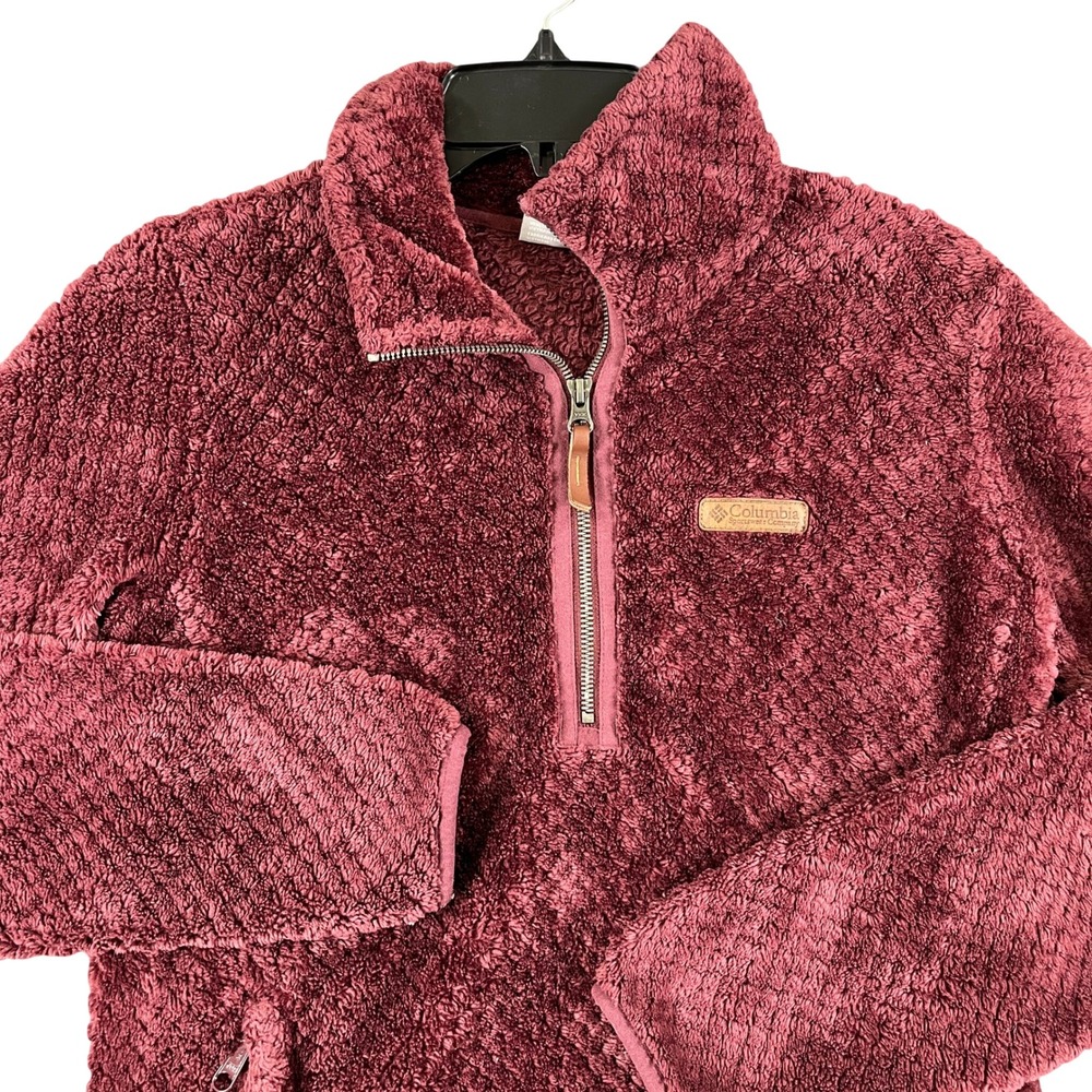 Columbia Sherpa Fleece Pullover Women S Fire Side II Quarter Zip Hiking Outdoor